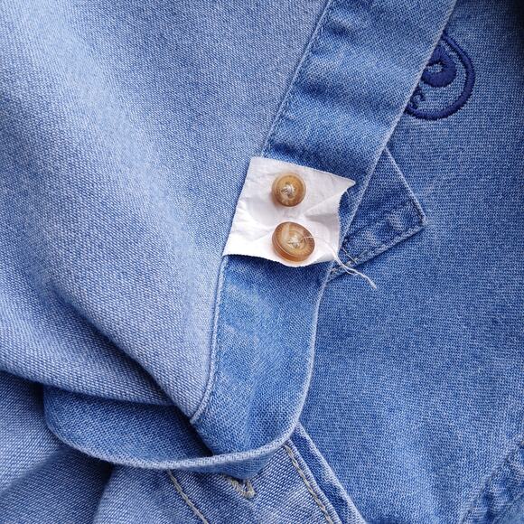 Harriton Long-Sleeve Light Denim Shirt Mens 2XL cotton work Unified Grocers - Picture 11 of 14